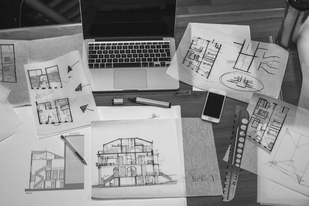 Free architecture working desk image. Vetting a small home design firm: credentials, fees, and who keeps the drawings