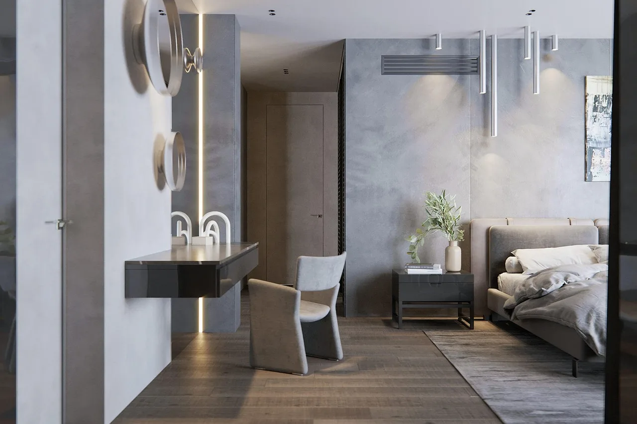 bedroom, furniture, interior design, vanity area, armchair, wall-mounted table, bed, bedding, pillow, wall, interior, room, home, house, modern, apartment, comfortable, decor, luxury, hotel, decoration, design, 3d rendering, bedroom, bedroom, bedroom, bedroom, bedroom, interior design, hotel, hotel. Compact Furniture Rules: Installation Factors to Review