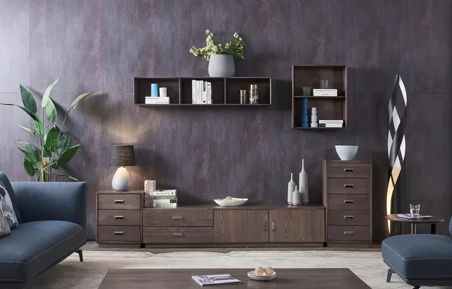 tv cabinet, wall, interior design, cabinet, chest of drawers, shelves, plants, furniture, decoration, living room, room, interior, nature, house. Modular storage systems reviews, sorted out: the 2027 view